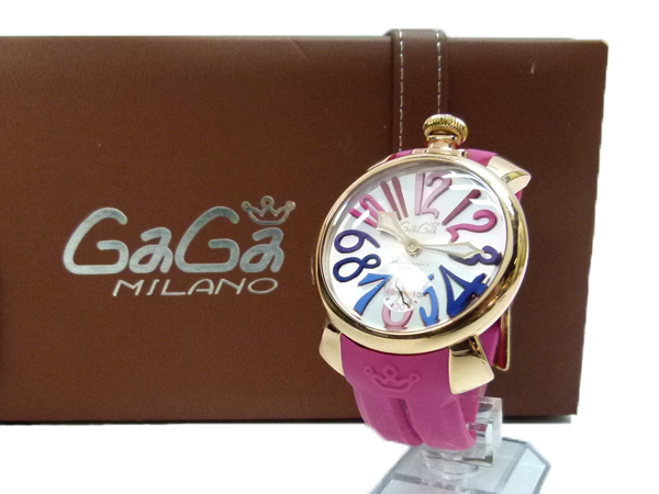 GaGa MILANO 手巻き腕時計 マヌアーレ ガガミラノ スモセコσβ