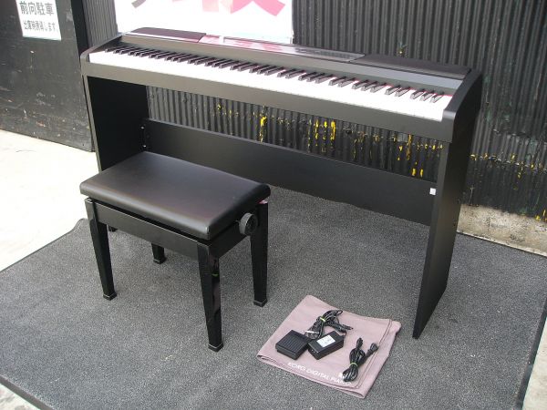 1円コルグKORG電子ピアノSP-170S黒12年製88鍵盤/デジタル/椅子付 鍵盤