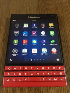 美品　BlackBerry Passport ブラックベリー パスポート 本体 BlackBerry PASSPORT(ブラックベリー パスポート)限定色レッド