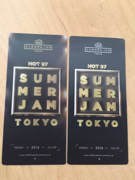 HOT97 SUMMER JAM TOKYO SJT2016 7/29 Zepp Tokyo 2枚