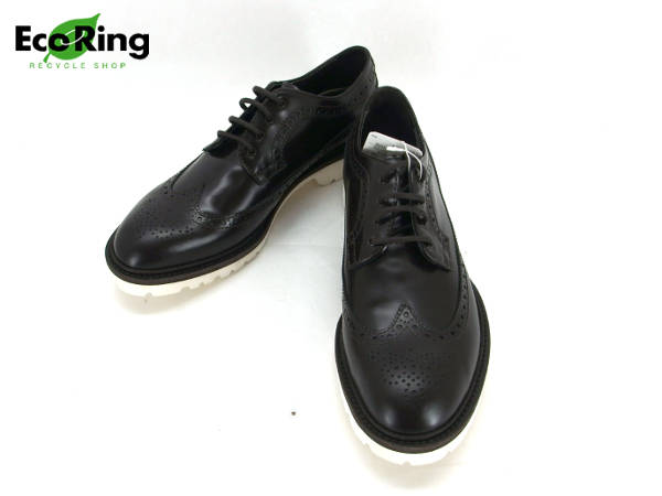 1円 未使用 ディースクエアード レザー スニーカー 濃茶 EW044