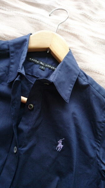 ラルフローレンネイビー長袖シャツ サイズ7