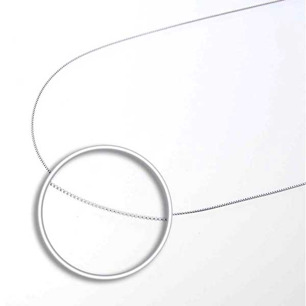 K18WG ベネチアンチェーン0.7mm幅スライド45cm　