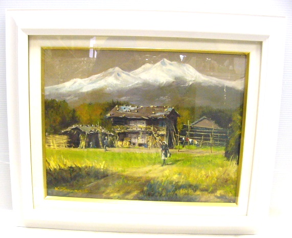 油絵 絵画 髙橋一善 油絵 97.「北アルプス」髙橋一善 公式通販 34