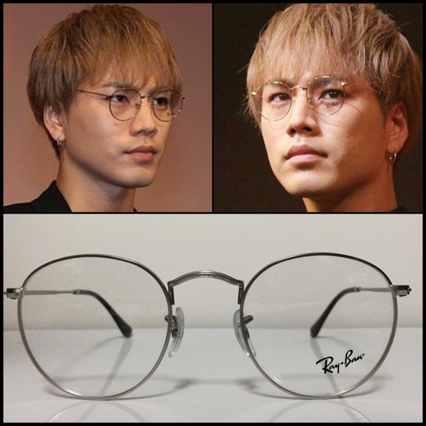 三代目 登坂 HiGH&LOW 試写会着 Rayban メガネ シルバー 50