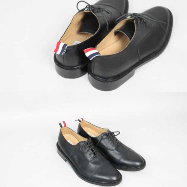 THOM BROWNE トムブラウン ロングウイングチップ 黒 US7 UK6 美品