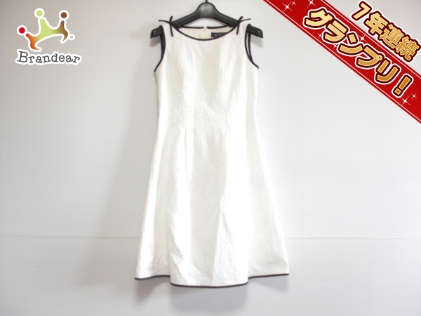 エムズグレイシー ワンピース 36 レディース 白×黒 花柄/リボン