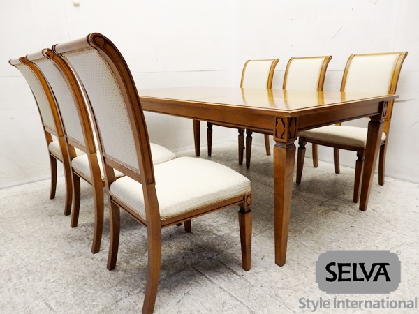 ■L399■美品■イタリア/SELVA/セルバ/ダイニング7点セット/82万