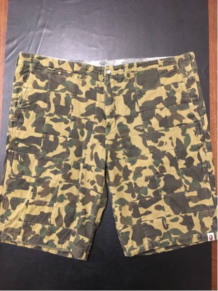★APE★1stカモ柄パッチワークショーツ★XXL★ハーフパンツ★2XL
