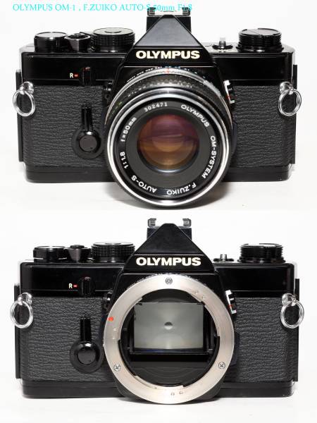 ☆プリズム交換済メーター稼動☆OM-1 Black，F.ZUIKO 50mm F1.8 xcngex
