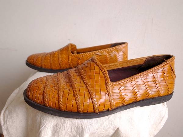 伊勢丹★3万 職人 編み レザーローファー牛革 サンダル フェス