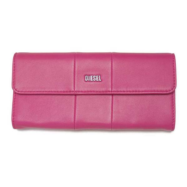 ◆新品 ディーゼル DIESEL X02437 PR472 T4236 折長財布 Fuchsia