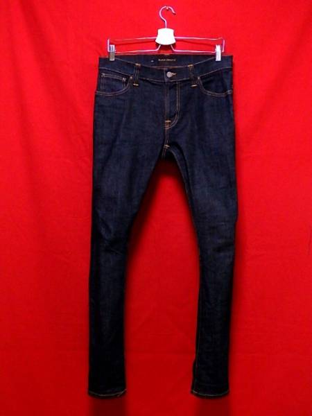 伊製Nudie JEANS 美タイトテーパードスキニーデニムpt/THIN FINN
