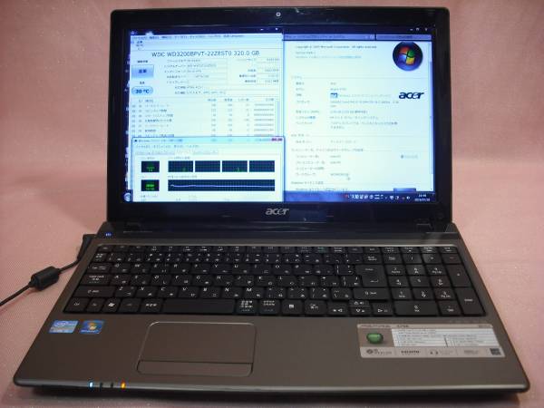 ACER ASPIRE 5750 COREi5-2410M Win7 電池無・液晶難ジャンク Windows
