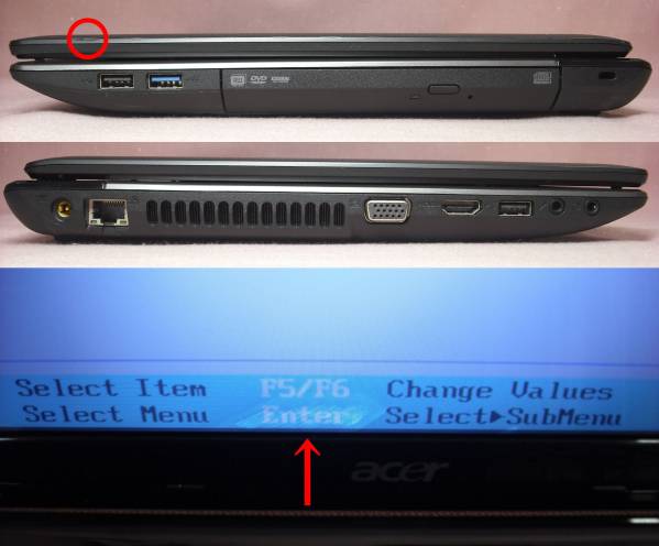 ACER ASPIRE 5750 COREi5-2410M Win7 電池無・液晶難ジャンク Windows