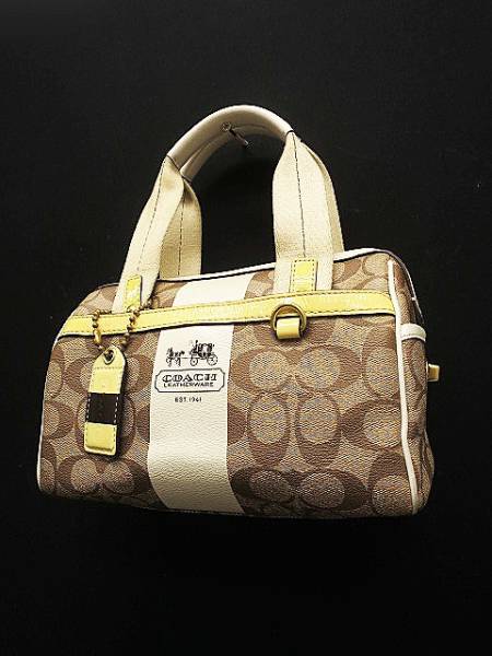 コーチ COACH シグネチャー ミニ ボストン バッグ■