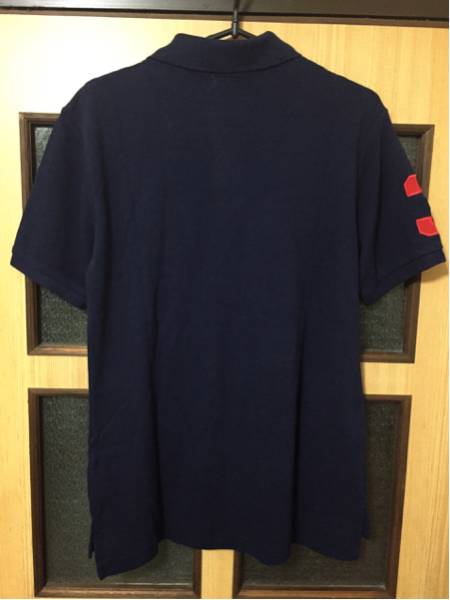 ラルフローレン ビッグポニー ポロシャツ L ネイビー 紺 レッド
