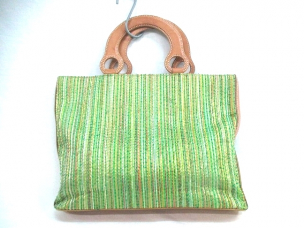 ハンティングワールド ハンドバッグ 化学繊維×レザー