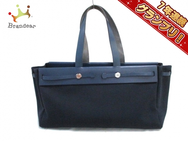 エルメス ショルダーバッグ エールバッグ カバスMM ネイビー HERMES 