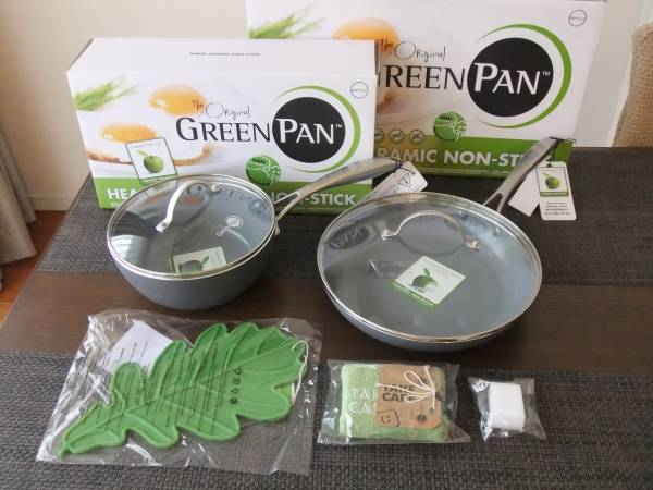 セット　グリーンパン フライパン26㎝ / ウォックパン20㎝ 蓋付