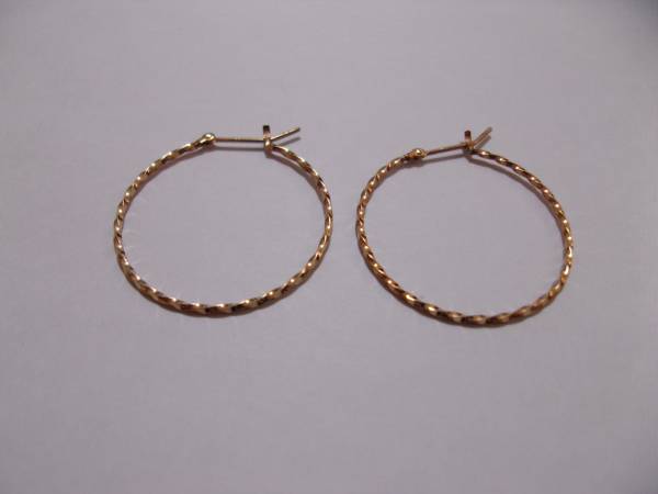 ■agete(アガット)■フープピアス　10K　直径3cm■