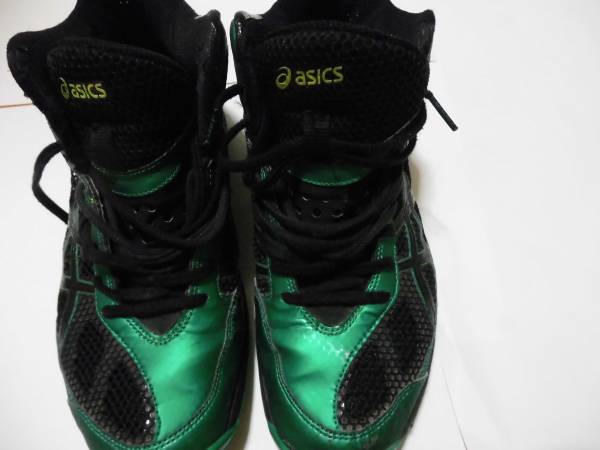 アシックス★ゲルフープ？★グリーン×ブラック★中古品