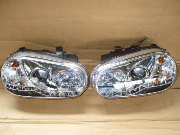 ゴルフ4 1J系　社外プロジェクターヘッドライトセット ゴルフ4 社外品 プロジェクターヘッドライト LED フォルクスワーゲン用