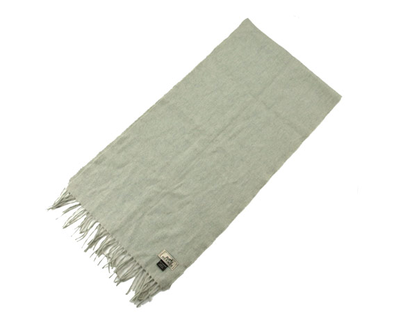 1円 エルメス カシミヤ100％ ストール グレー 服飾小物 BH122