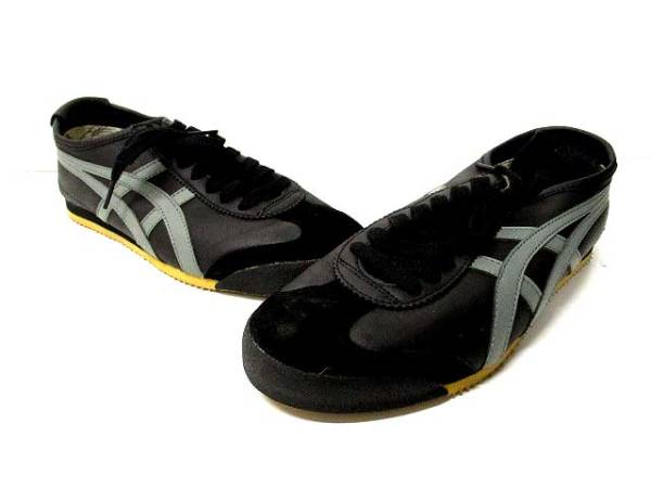 オニツカタイガー スニーカー ロゴ THL202 スエード 黒 26.0cm
