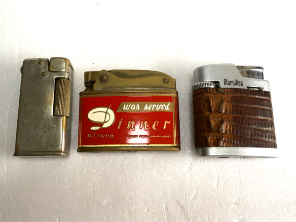 昔のオイルライター マルマンなど3個 まとめて ジャンク品です。