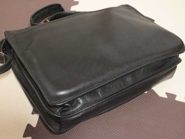 綺麗め♪COACH グラブタンレザー 2WAY 2層メンズ書類バッグ 黒 COACH