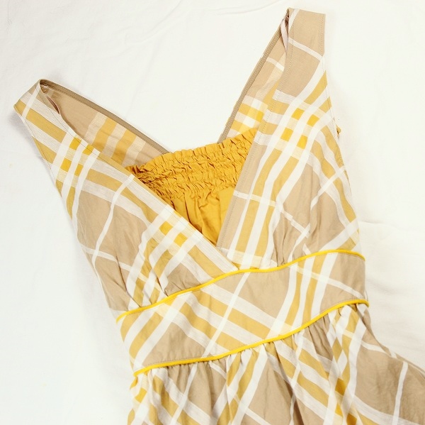 バーバリーブルーレーベル・インナー付チェックワンピース36美品