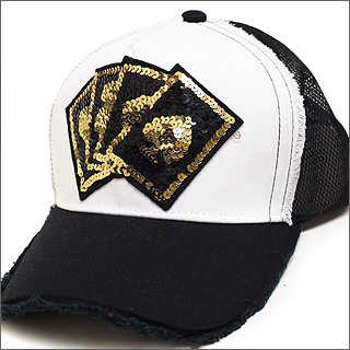 ○ヨシノリコタケ メッシュキャップ トランプ柄 美品 H20