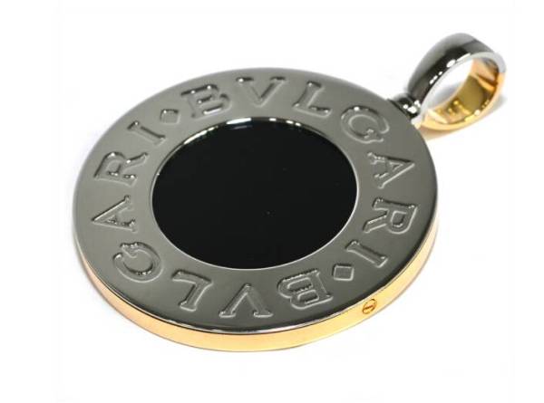 BVLGARI ブルガリ　K18YG/ＳＳ　オニキス　ジェル　ペンダント