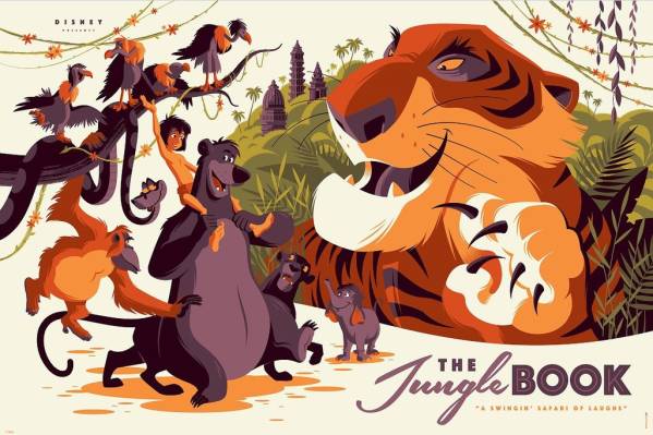 限定 ジャングルブック シルクスクリーン ポスター アート DISNEY 