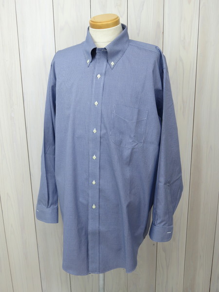 大きめLL以上【ブルックスブラザーズ】長袖シャツ◎青