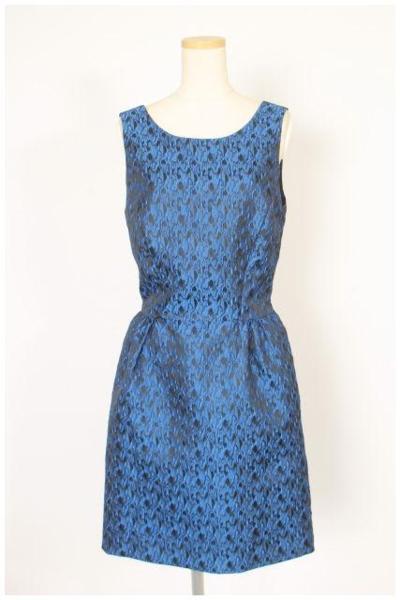 エリンフェザーストン　バックリボン総柄ドレス[LOPM46290]