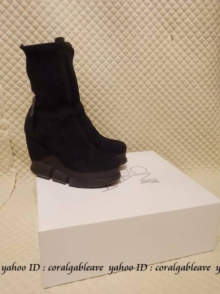CINZIA ARAIA定価12万6千円 2015AWレザーウェッジブーツ37，5黒