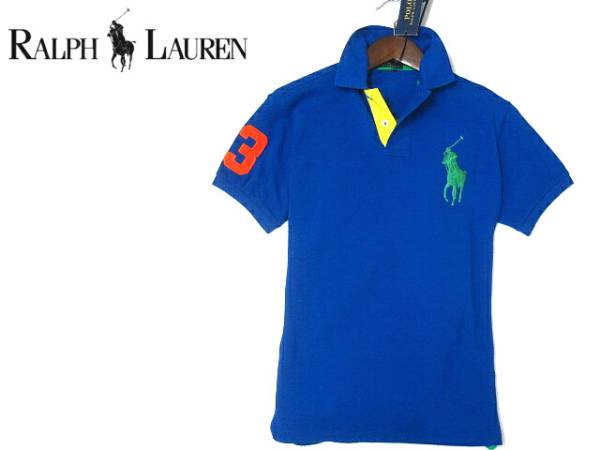 1.6万▼新品　ラルフローレン　ビッグポニー　半袖ポロシャツ 青