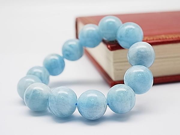18mm★高級品!希少 スター アクアマリン ブレスレット 【P135