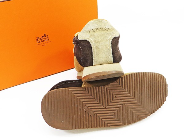 ◇【HERMES エルメス】クイック スエード スニーカー 36 1/2