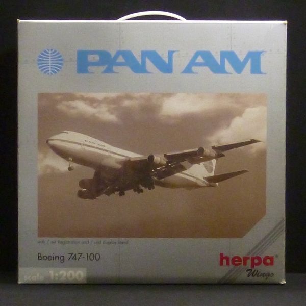 Boeing Herpa 747-100 Wings Model : Snap-fit Airplane B747-100