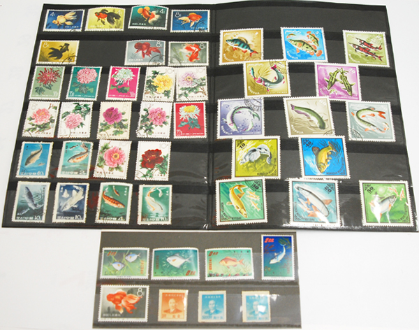 未使用中国切手 特38 金魚 12種完 中国切手 特38 金魚シリーズ