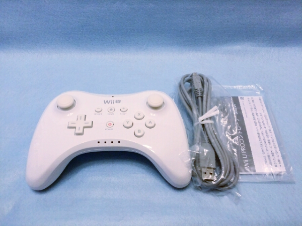 Wii U PRO コントローラー 白 動作確認済み