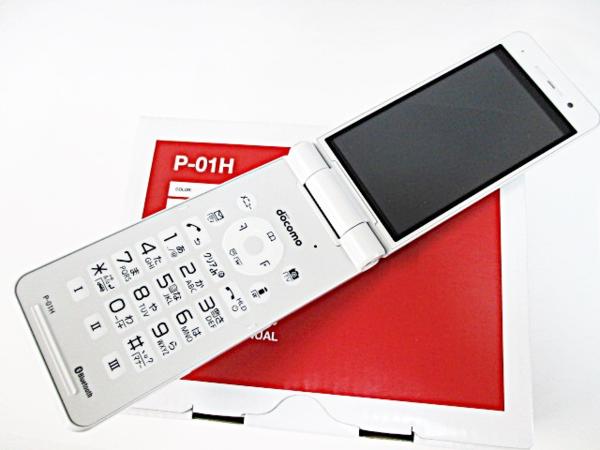 058-112△docomo/P-01H ホワイト/未使用・利用○① ムスビー｜☆新品未