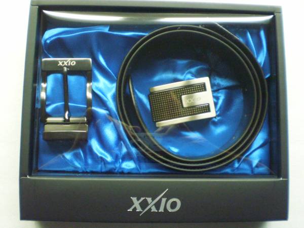 【新品】 XXIO ゼクシオ 牛革ベルト　バックル2個　黒　95cm対応