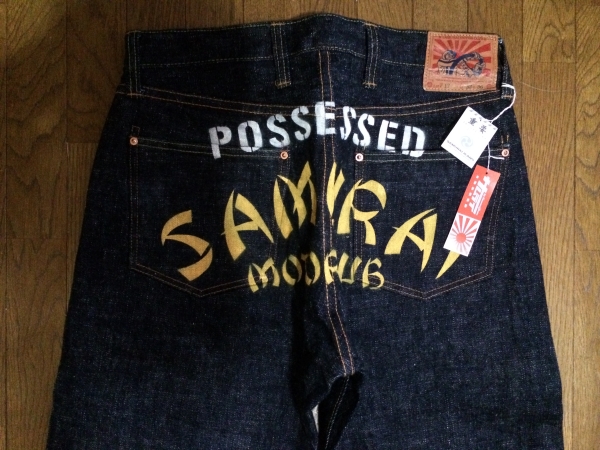 新品 SAMURAI サムライ 自動車倶楽部 バックロゴジーンズ