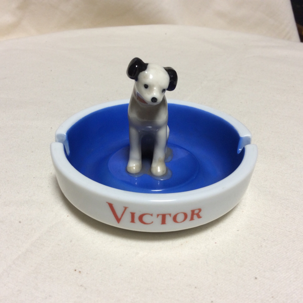 Victor ビクター犬 灰皿 ビクター ニッパー犬 元箱 ノベルティ - 昭和