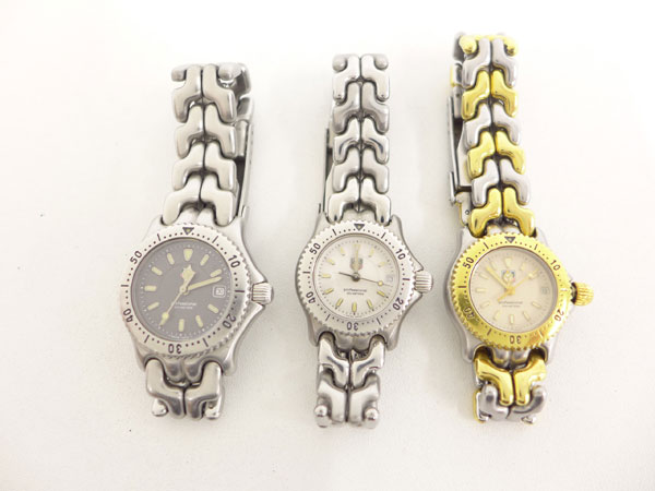 ジャンク タグホイヤー レディース腕時計3点まとめ売り セル