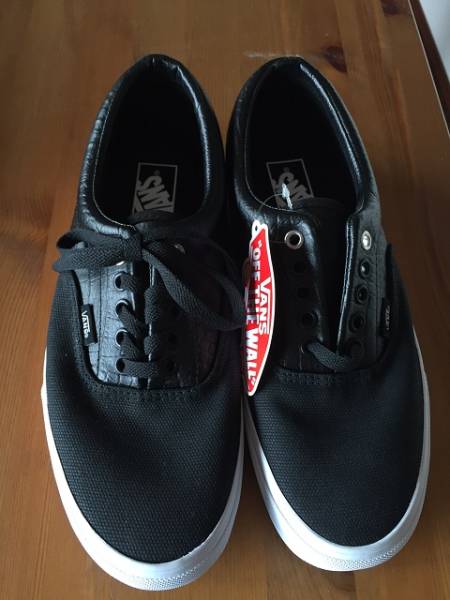 バンズ VANS Era Croc Leather スニーカー (Black/Tr Wht)US9.0